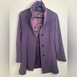 Cinzia Rocca Women's Virgin Wool Peacoat Deep Purple Size 2